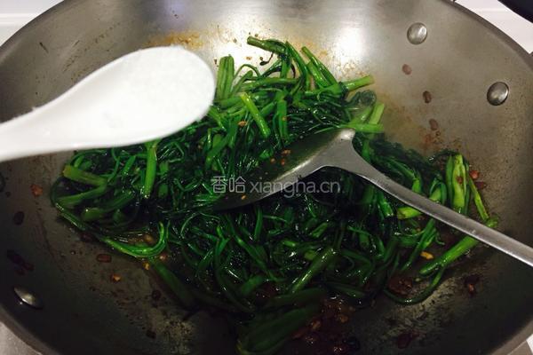 黄豆酱炒空心菜的做法图解7