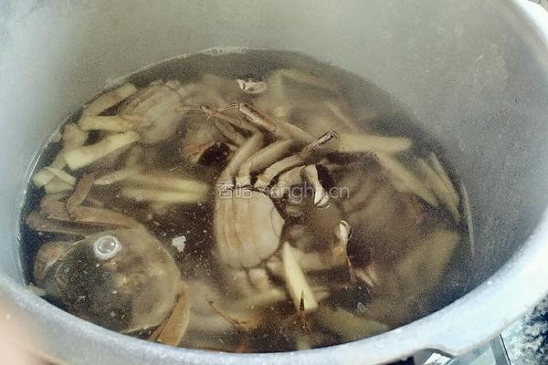水煮螃蟹的做法图解3