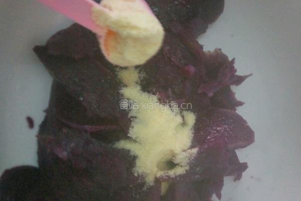 奶香紫薯丸子的做法图解5