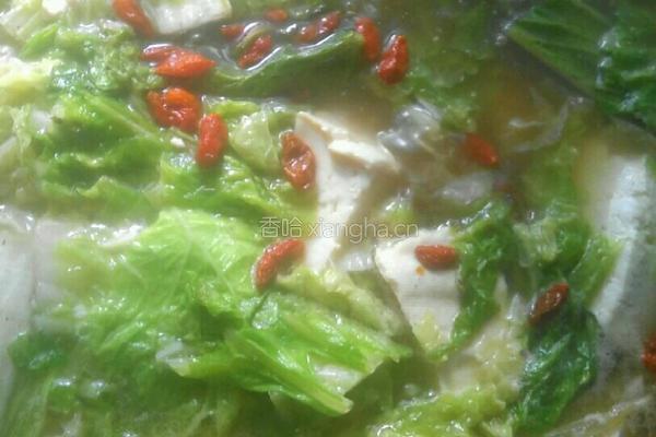 白菜炖豆腐的做法图解4
