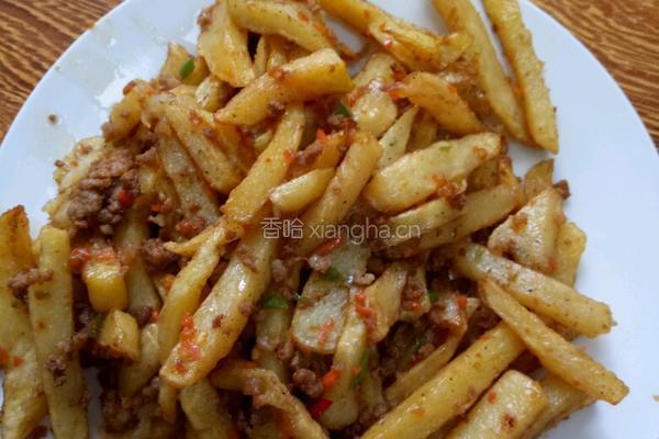 肉沫土豆条的做法图解6