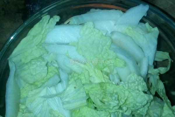 干豆腐白菜孜然鸡肉条的做法图解4