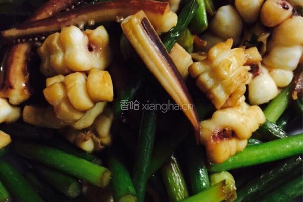 蒜苔炒鱿鱼的做法图解7