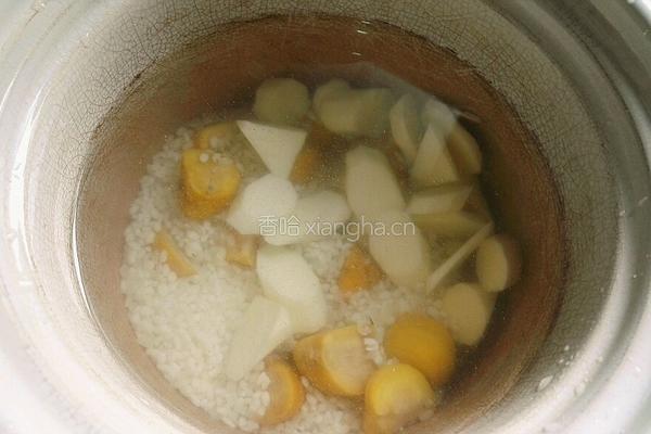 板栗山药粥的做法图解7