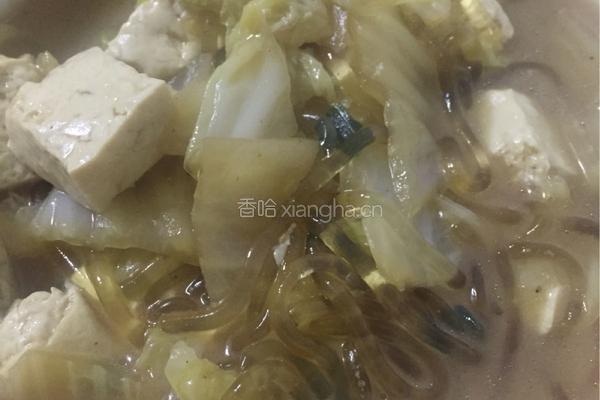 白菜炖豆腐粉条的做法图解9