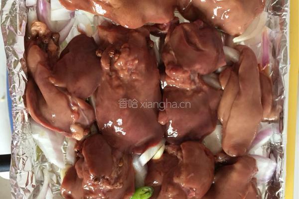 烤鸡肝的做法图解3