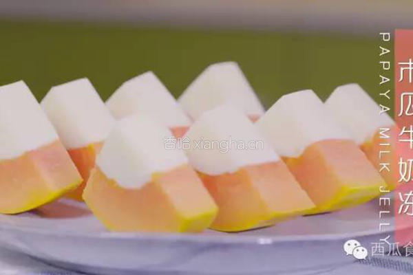 木瓜牛奶冻的做法图解5