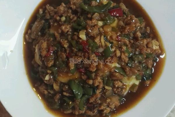 青椒肉酱土豆泥的做法图解3