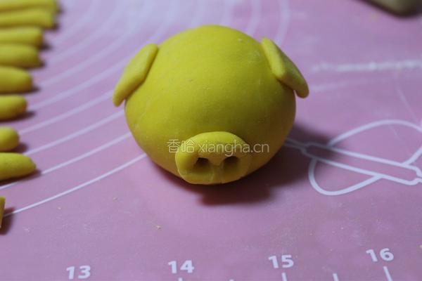 黄金小猪豆沙包的做法图解11