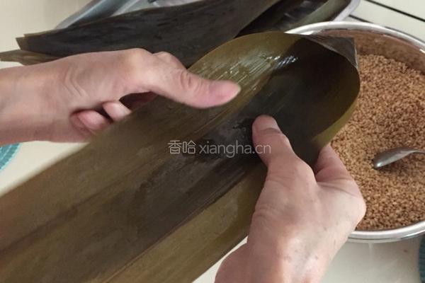 咸肉栗子粽的做法图解5