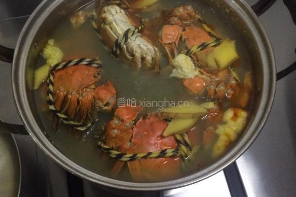 清煮大闸蟹的做法图解7