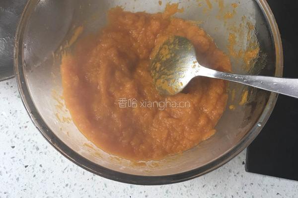 南瓜紫薯饼的做法图解3