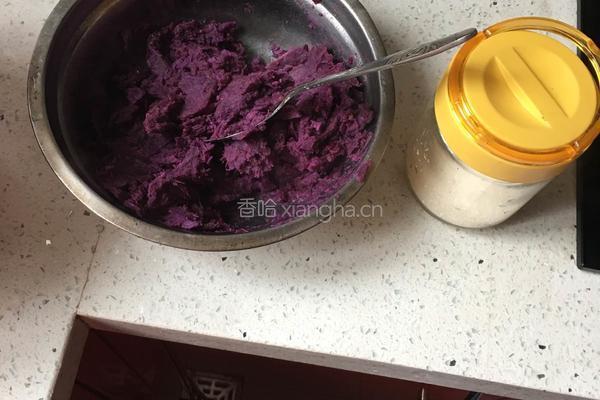 南瓜紫薯饼的做法图解5