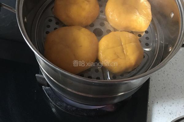 南瓜紫薯饼的做法图解12