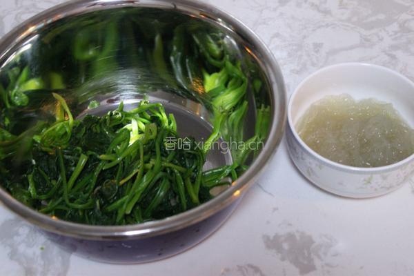 菠菜拌粉条的做法图解3