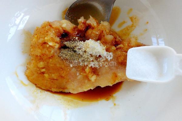 香煎鸡肉饼的做法图解7