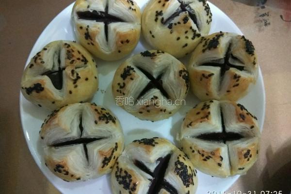 开口笑豆沙酥+豆沙扭扭酥的做法图解14