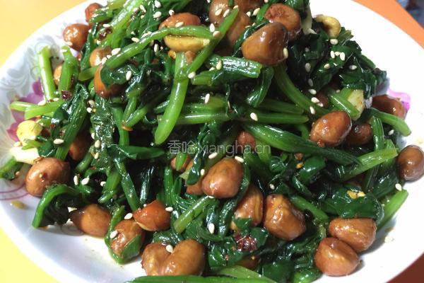 随心(果仁菠菜)的做法图解6