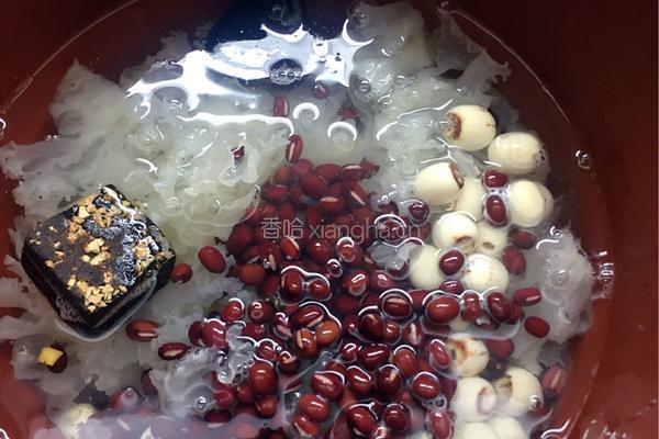 莲子红豆银耳汤的做法图解4