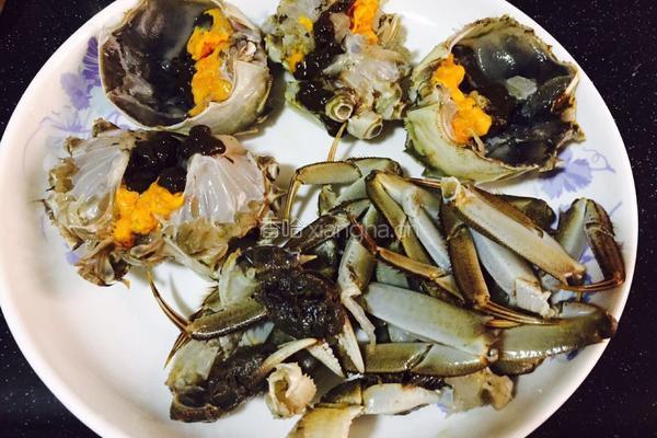 姜葱炒大闸蟹的做法图解3