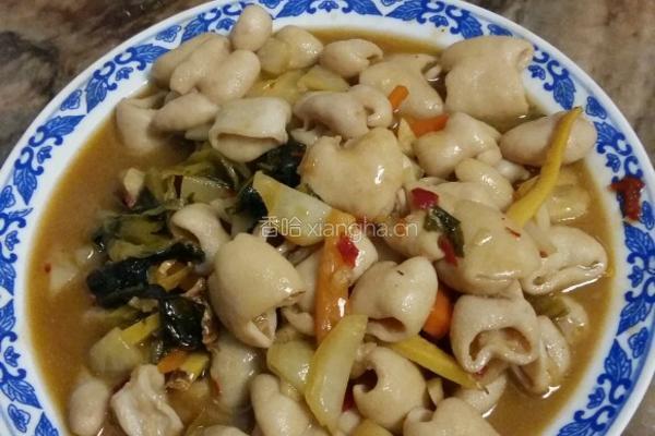 酸菜炒猪大肠的做法图解5