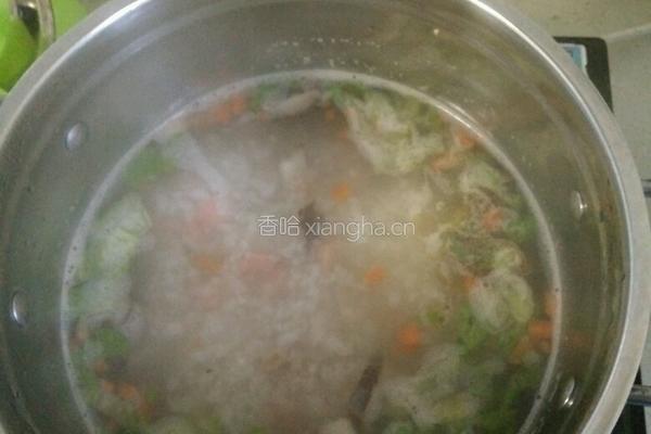 火腿肠菜粥的做法图解4