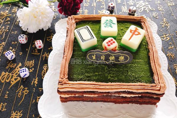 麻将巧克力栗蓉蛋糕的做法图解25