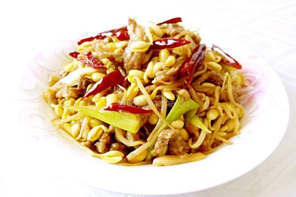 豆芽炒肉的做法图解14