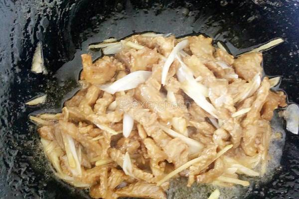 豆芽炒肉的做法图解10
