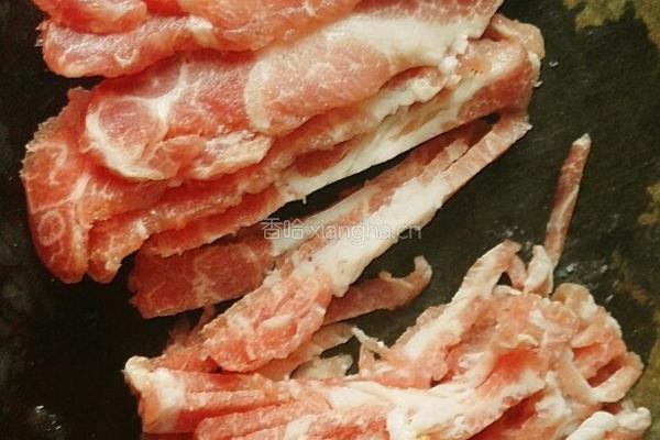 香干肉丝炒韭菜花的做法图解3