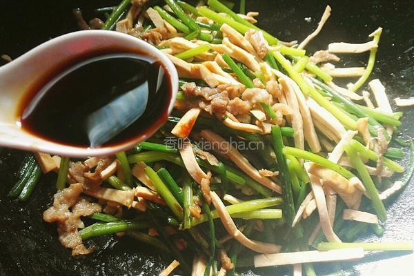 香干肉丝炒韭菜花的做法图解13