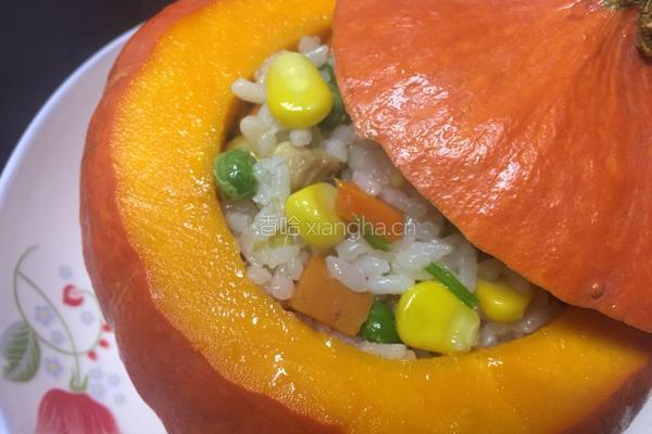 鸡肉米饭南瓜盅的做法图解6