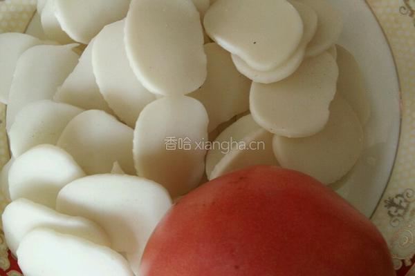 西红柿炒年糕的做法图解1