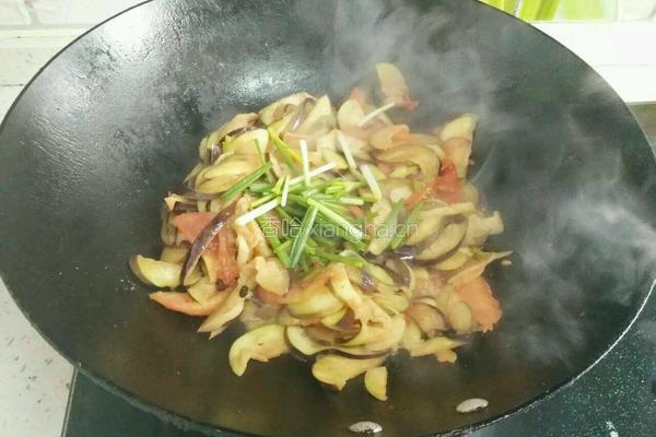 番茄炒茄子的做法图解7