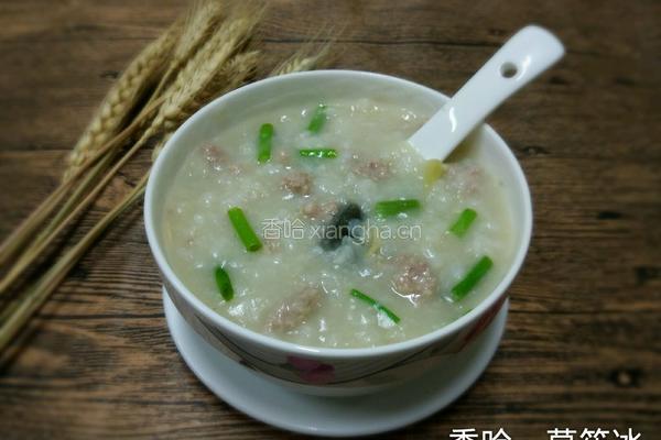 皮蛋肉末粥的做法图解6