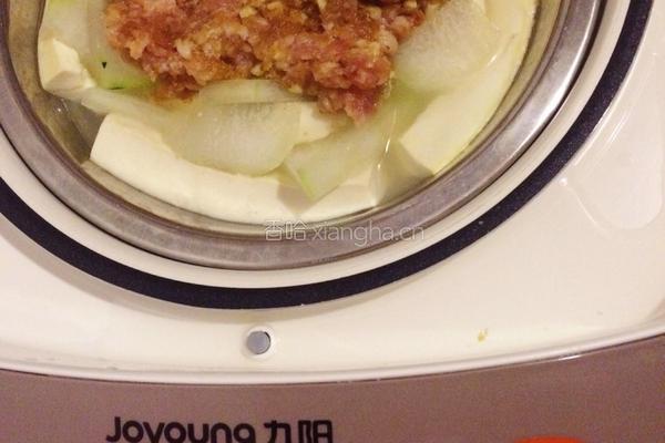 冬瓜豆腐蒸肉饼的做法图解6