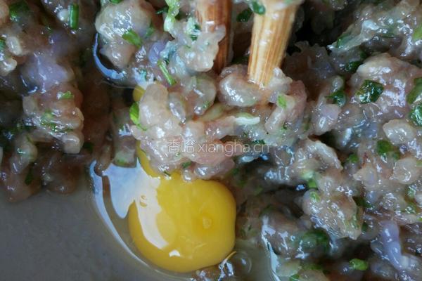 生煎虾仁肉末小馄饨的做法图解3
