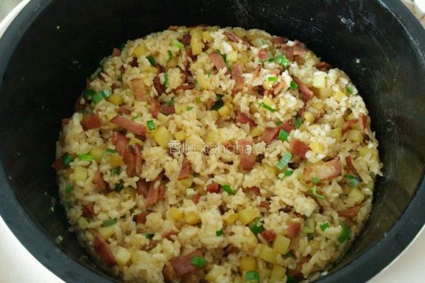 培根土豆焖饭的做法图解2