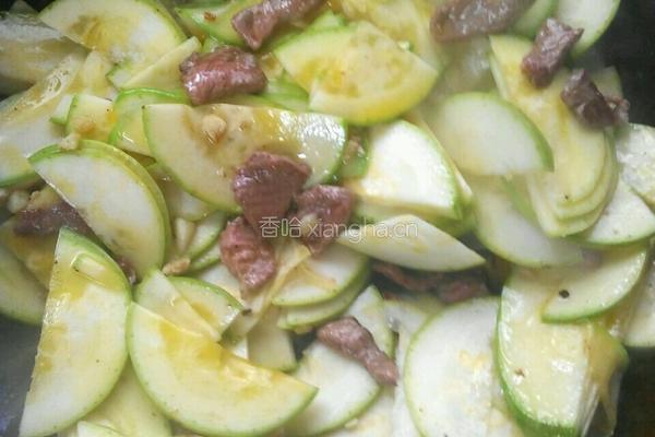 白瓜炒肉的做法图解4