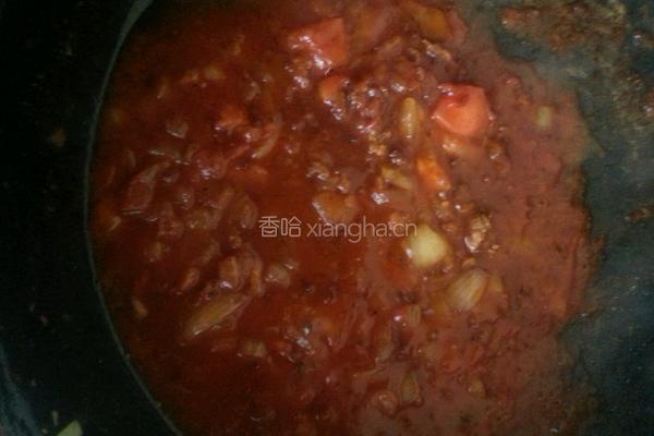 番茄肉沫意面的做法图解4