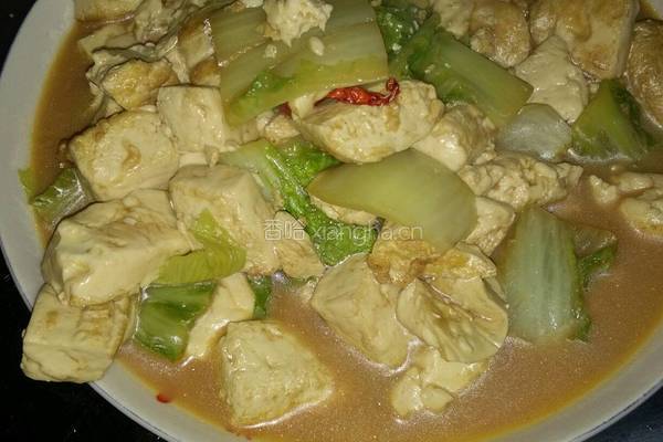 豆腐炖白菜的做法图解3