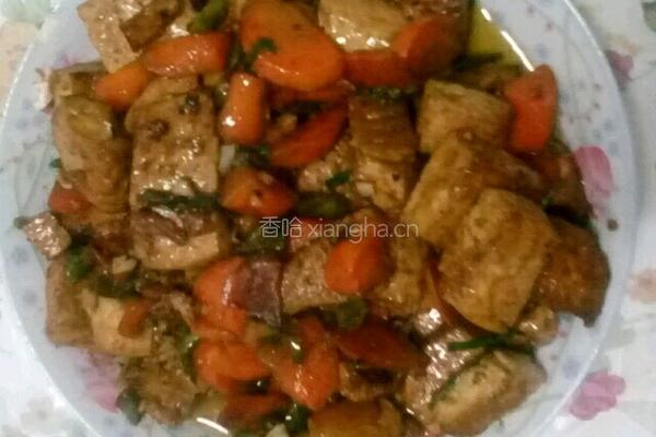 胡萝卜炒豆腐的做法图解9