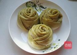 玫瑰花肉馒头(抹茶)的做法图解15