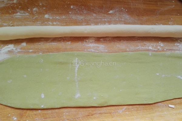 玫瑰花肉馒头(抹茶)的做法图解6