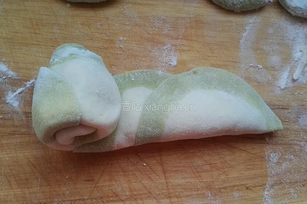玫瑰花肉馒头(抹茶)的做法图解12