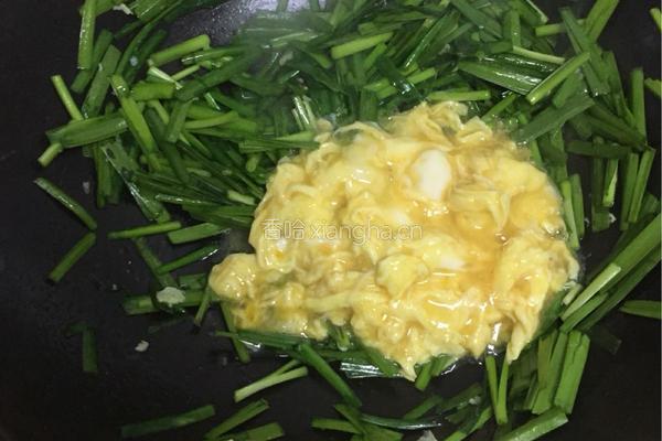 香煎韭菜炒鸡蛋的做法图解5
