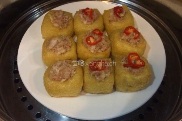 豆腐酿肉的做法图解5