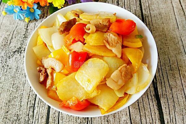 彩椒洋葱土豆片的做法图解10