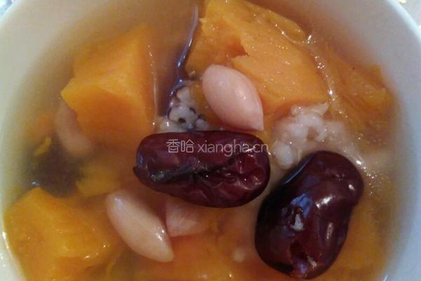 南瓜花生红枣粥的做法图解7