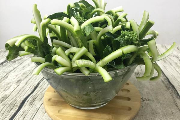 刀功芥兰花的做法图解7